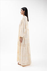 Vestido Longo Kori Clássico Natural/Champagne